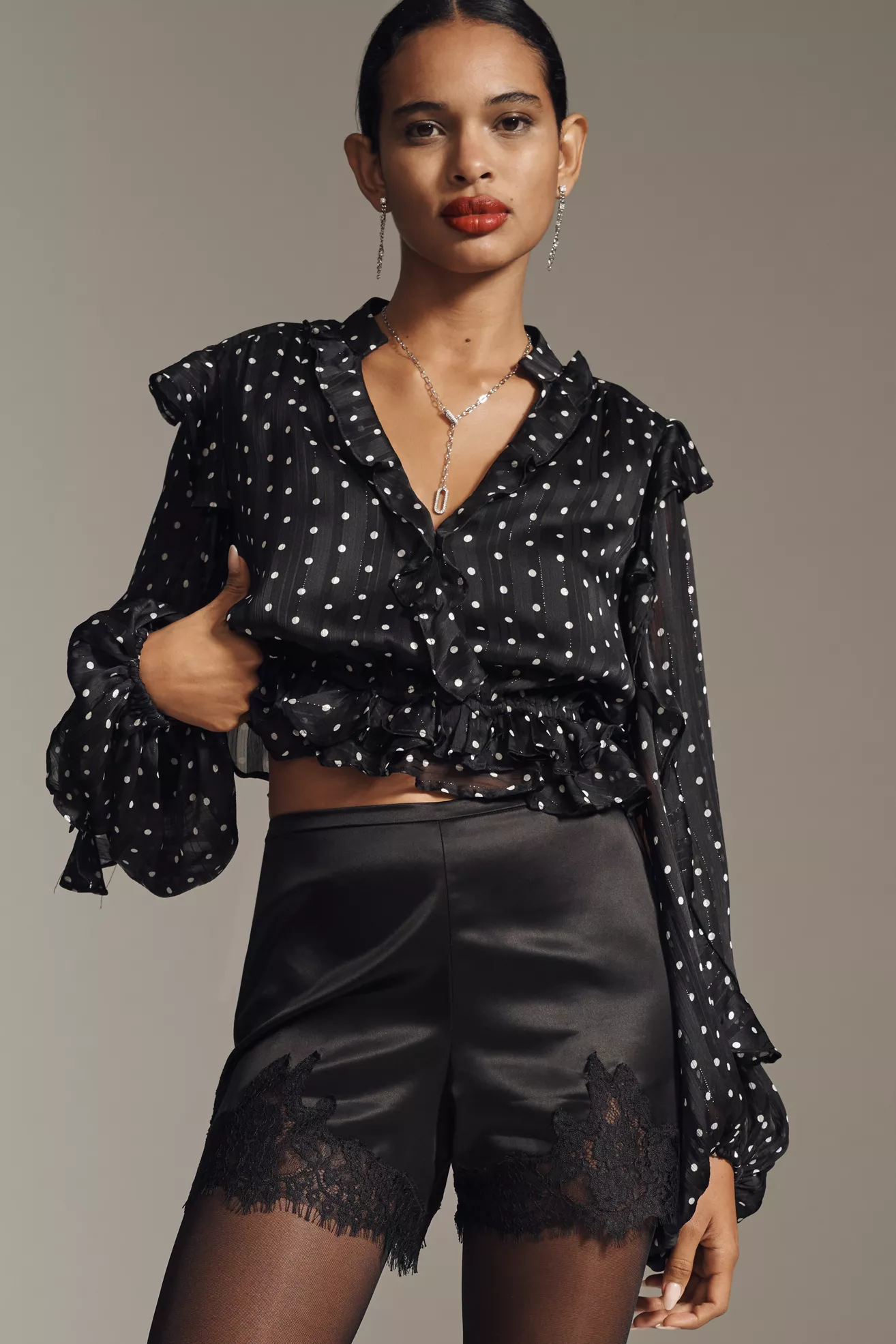 Reformation Fern Satin Shorts