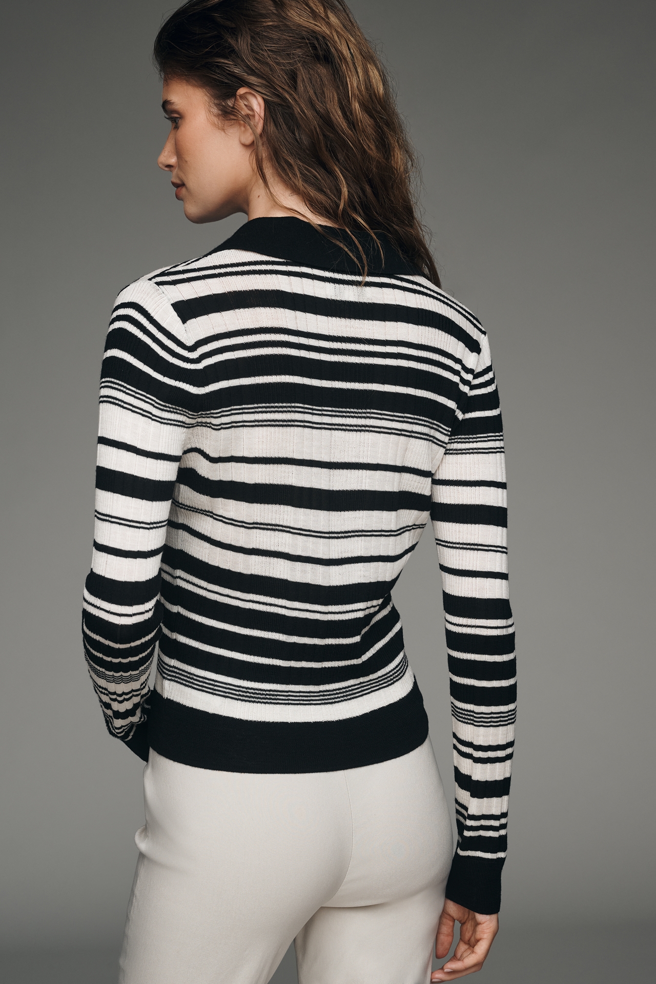 Reformation Hermia Merino Wool Polo Pullover