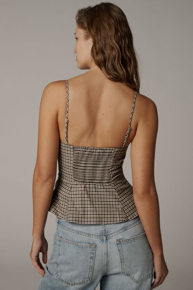 Reformation Genevieve Strappy Peplum Top #1