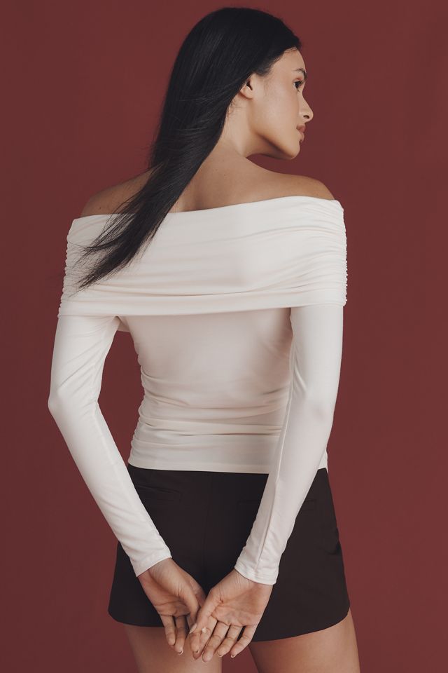 Reformation Florentina Knit Off-The-Shoulder Top #3