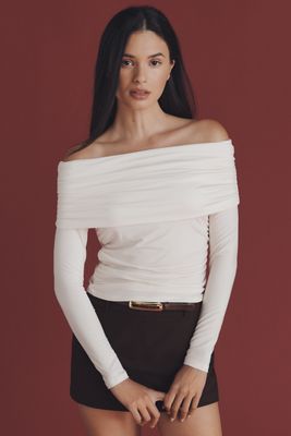 Reformation Florentina Knit Off-The-Shoulder Top