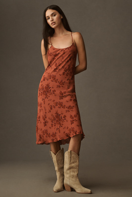 Reformation Emerick Midi Dress In Brown