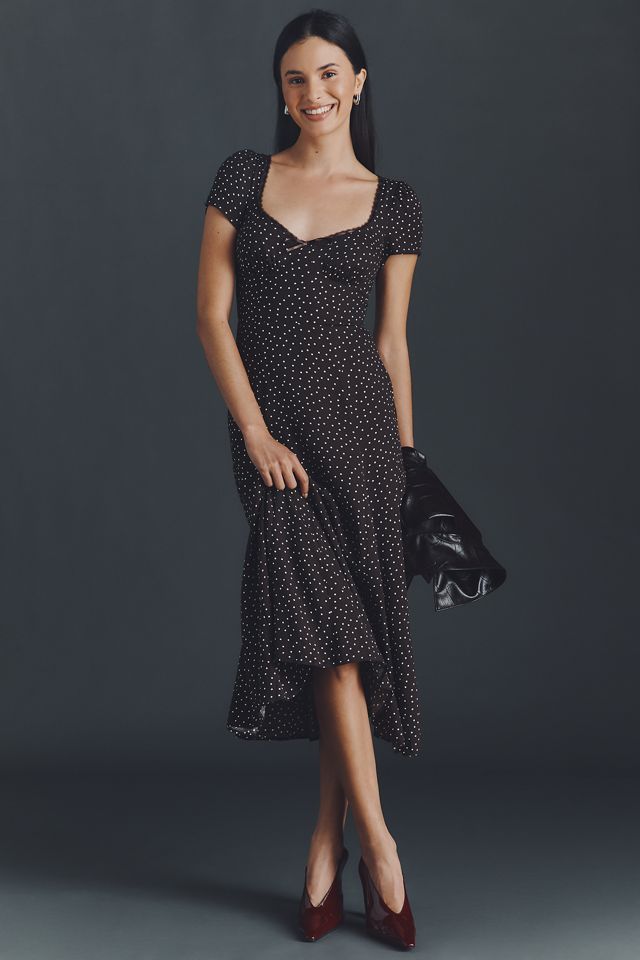 Reformation Afton Short-Sleeve A-Line Midi Dress #2