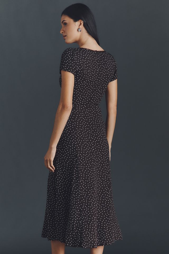 Reformation Afton Short-Sleeve A-Line Midi Dress #3