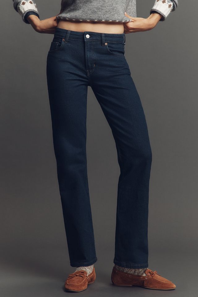 Reformation Elton Mid-Rise Straight-Leg Jeans #1