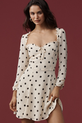 Reformation Remi Sweetheart Mini Dress In Sand