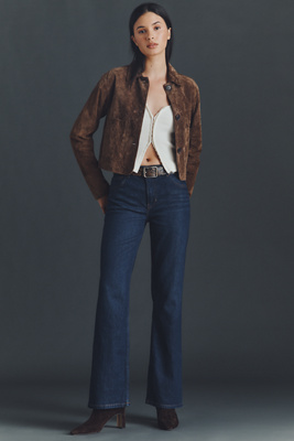 Reformation Sharon Stretch Mid-rise Bootcut Jeans In Blue