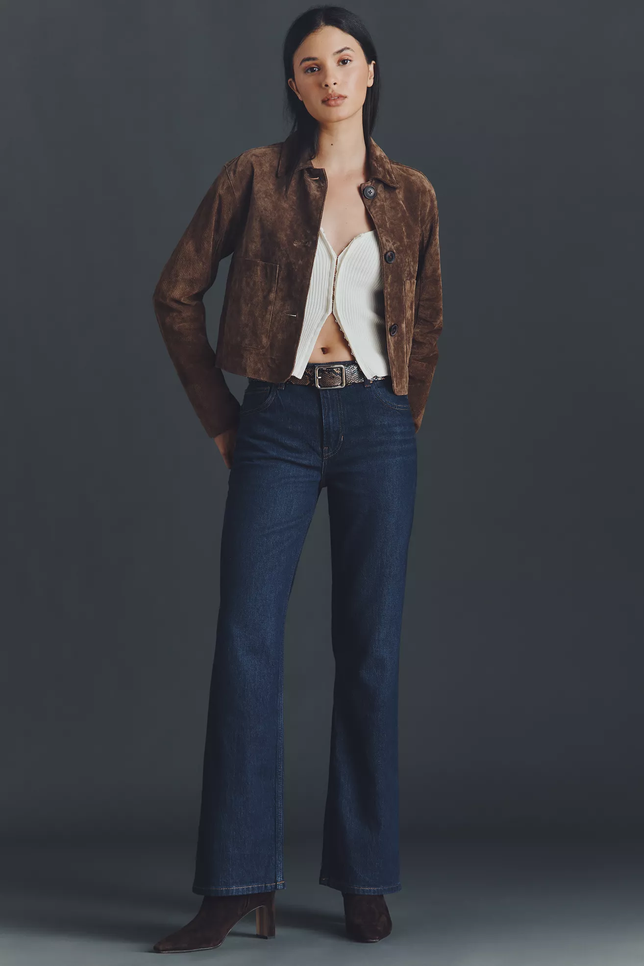 Reformation Sharon Stretch Mid-Rise Bootcut Jeans