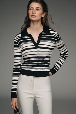 Reformation Hermia Merino Wool Polo Pullover
