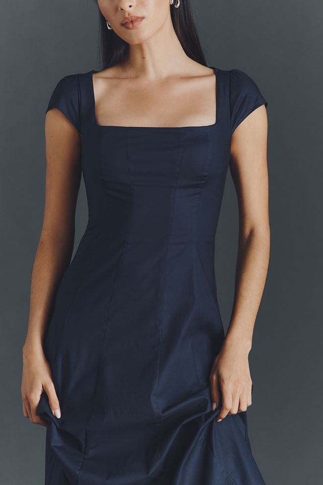 Reformation Harlie Cap-Sleeve A-Line Midi Dress #1
