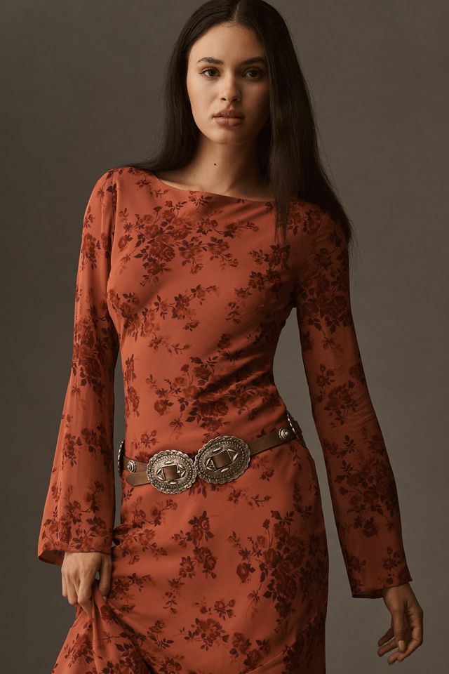 Reformation Esra Long-Sleeve Belted Maxi Dress #2