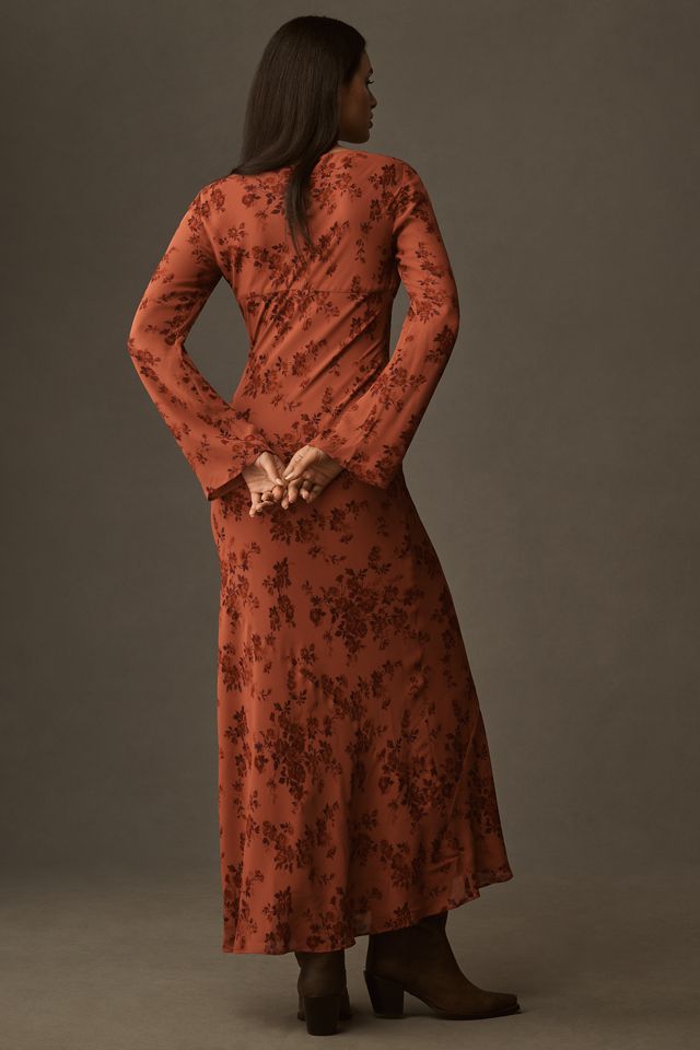 Reformation Esra Long-Sleeve Belted Maxi Dress #3