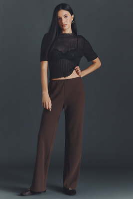 Reformation Gale Mid-rise Bias Pants In Brown