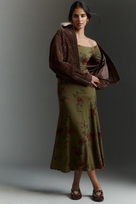 Reformation Lucca Knit Off-Shoulder Long-Sleeve Midi Dress