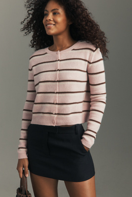 Reformation Clara Cashmere Cardigan Sweater In Pink
