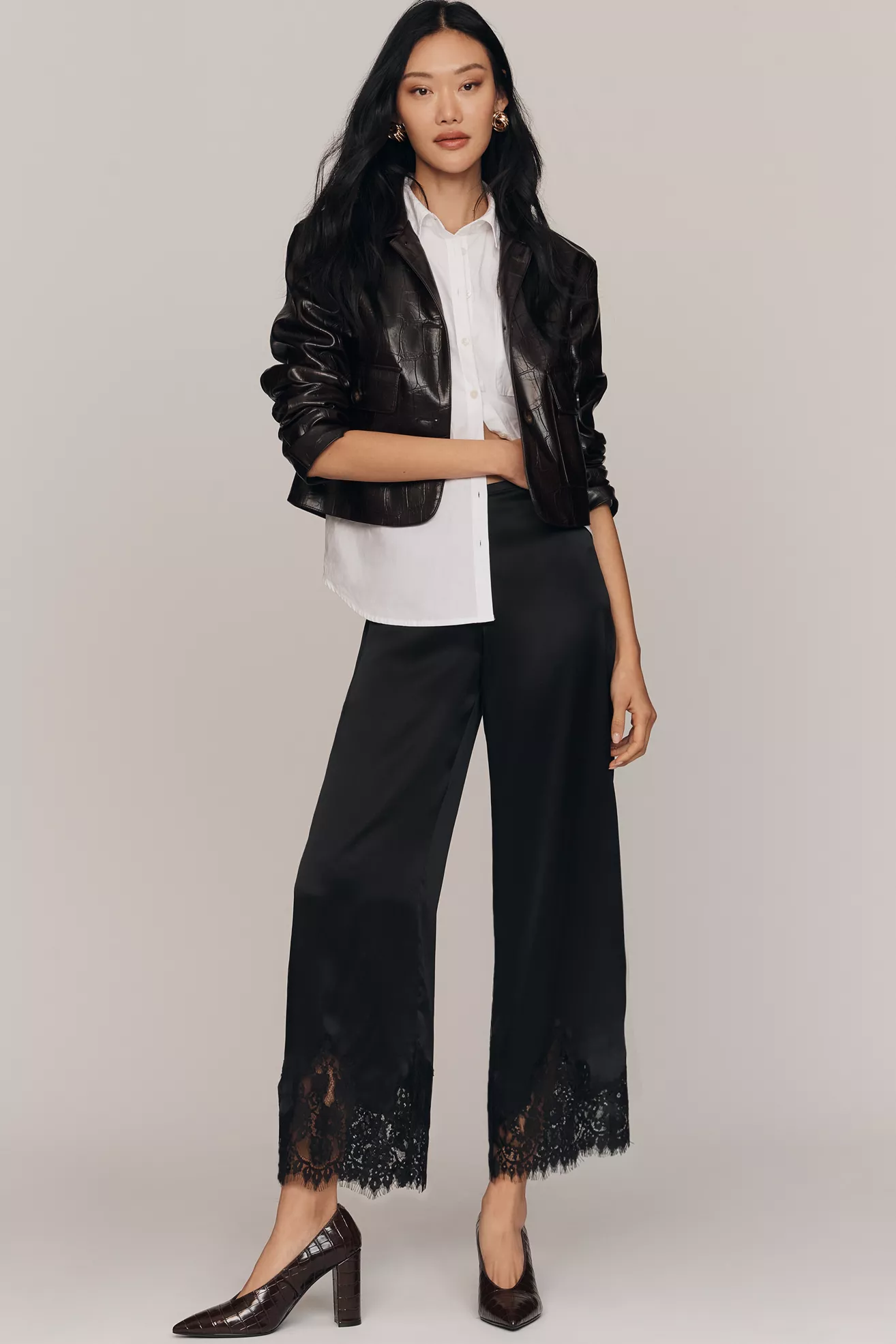Reformation Carolina Silk Lace Pants