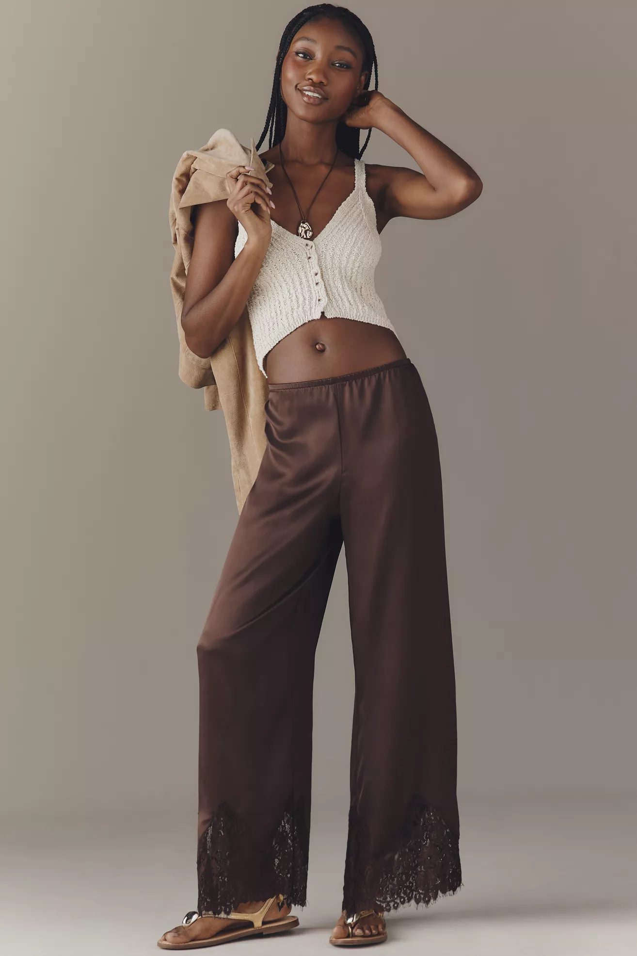 Reformation Carolina Silk Lace Pants