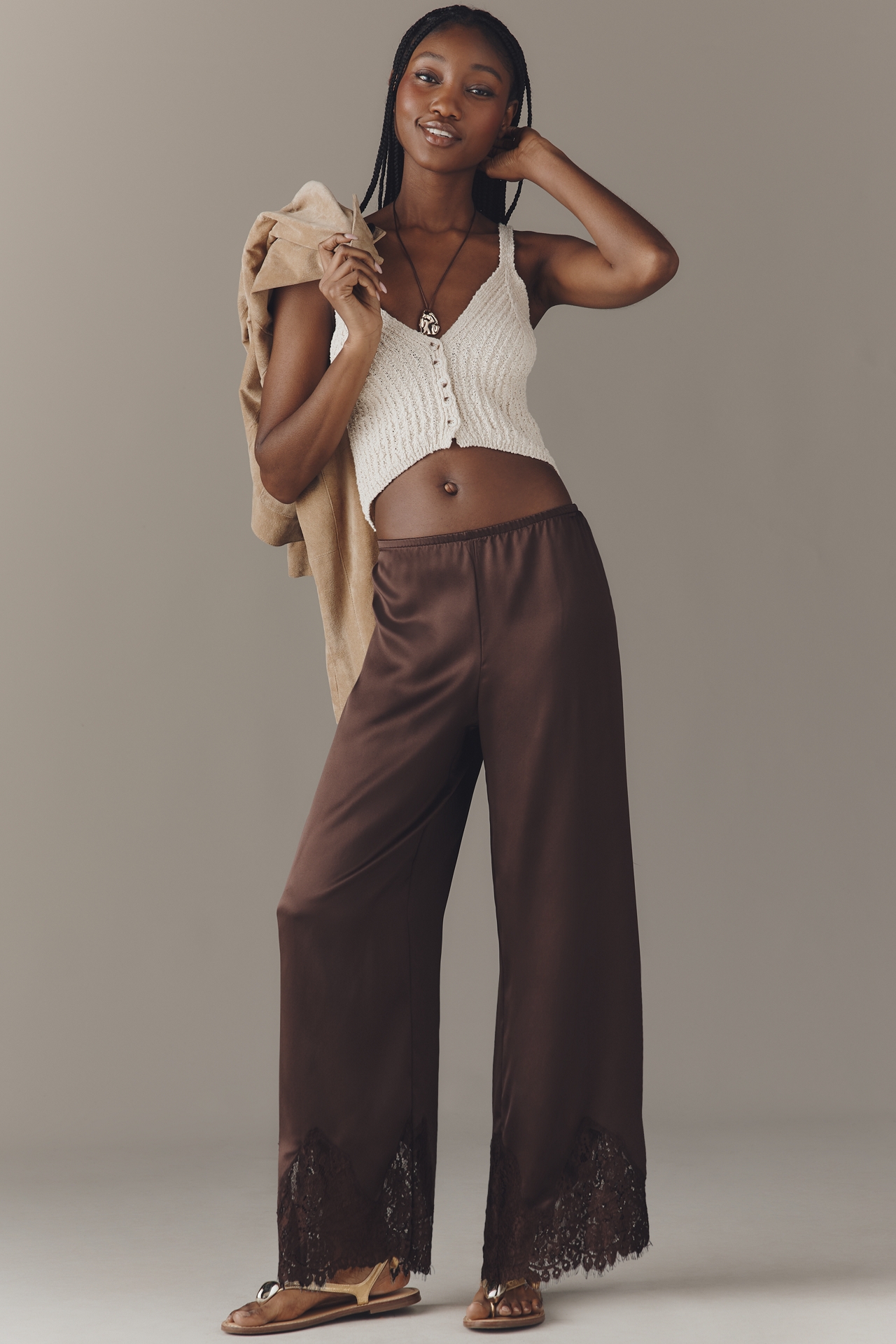 Reformation Carolina Silk Lace Pants