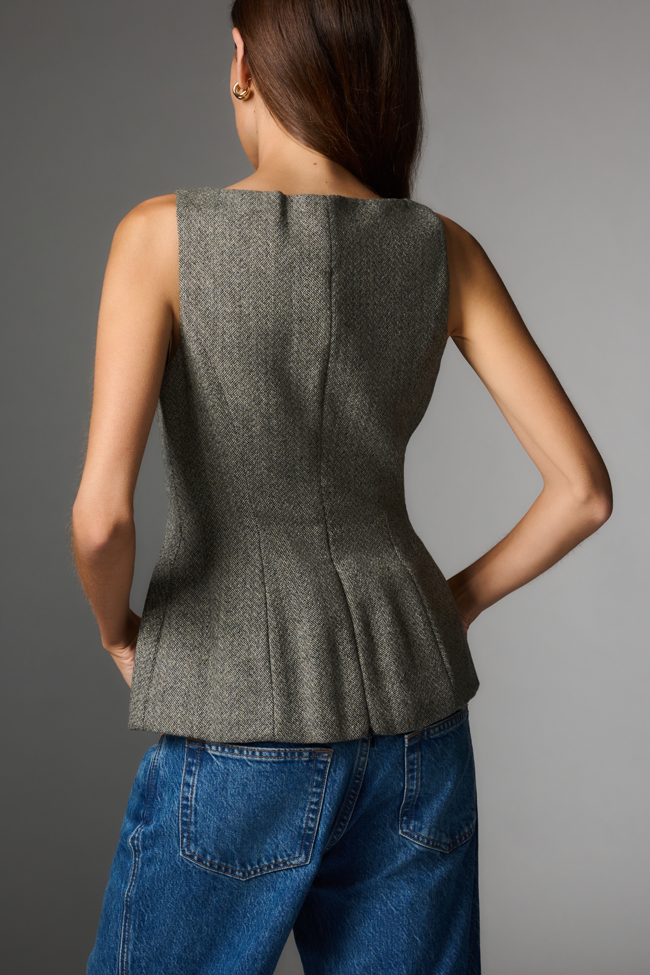 Reformation Nolyn Sleeveless Wool Blend Top