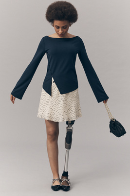 Reformation Nicola Long-sleeve Knit Top In Multi