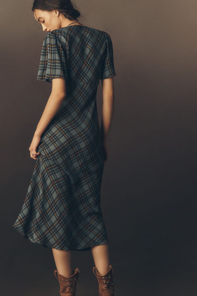 Reformation Tyra Short-Sleeve V-Neck Midi Dress #1