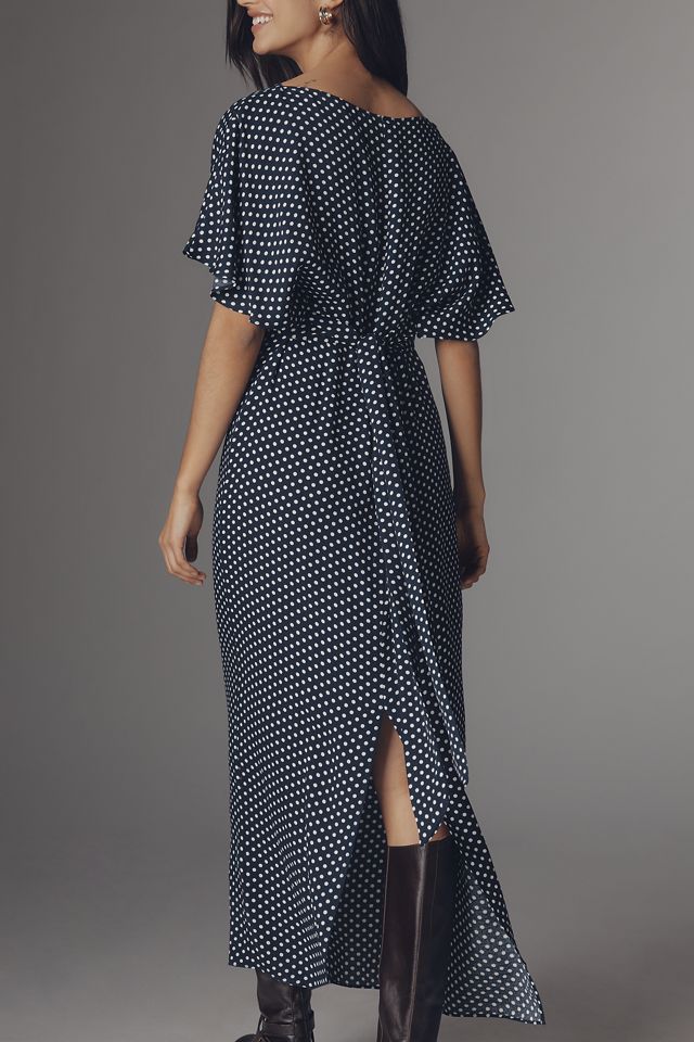 flutter-sleeve crepe midi dress Donna Morgan Women's Dresses Flutter Sleeve Crepe Sheath Midi Dress with  Keyhole at Amazon Women's Clothing store