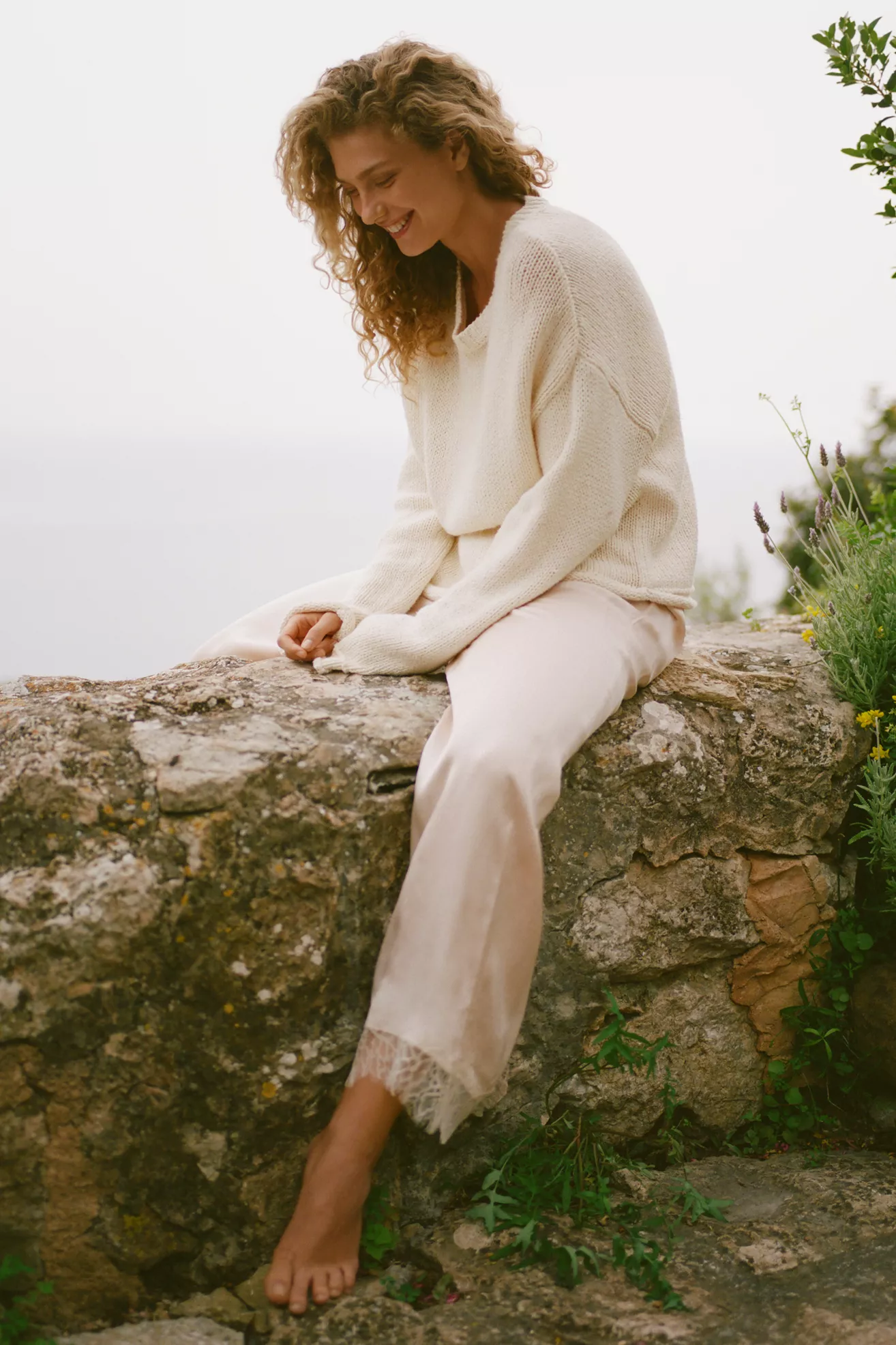 Reformation Carolina Silk Lace Pants