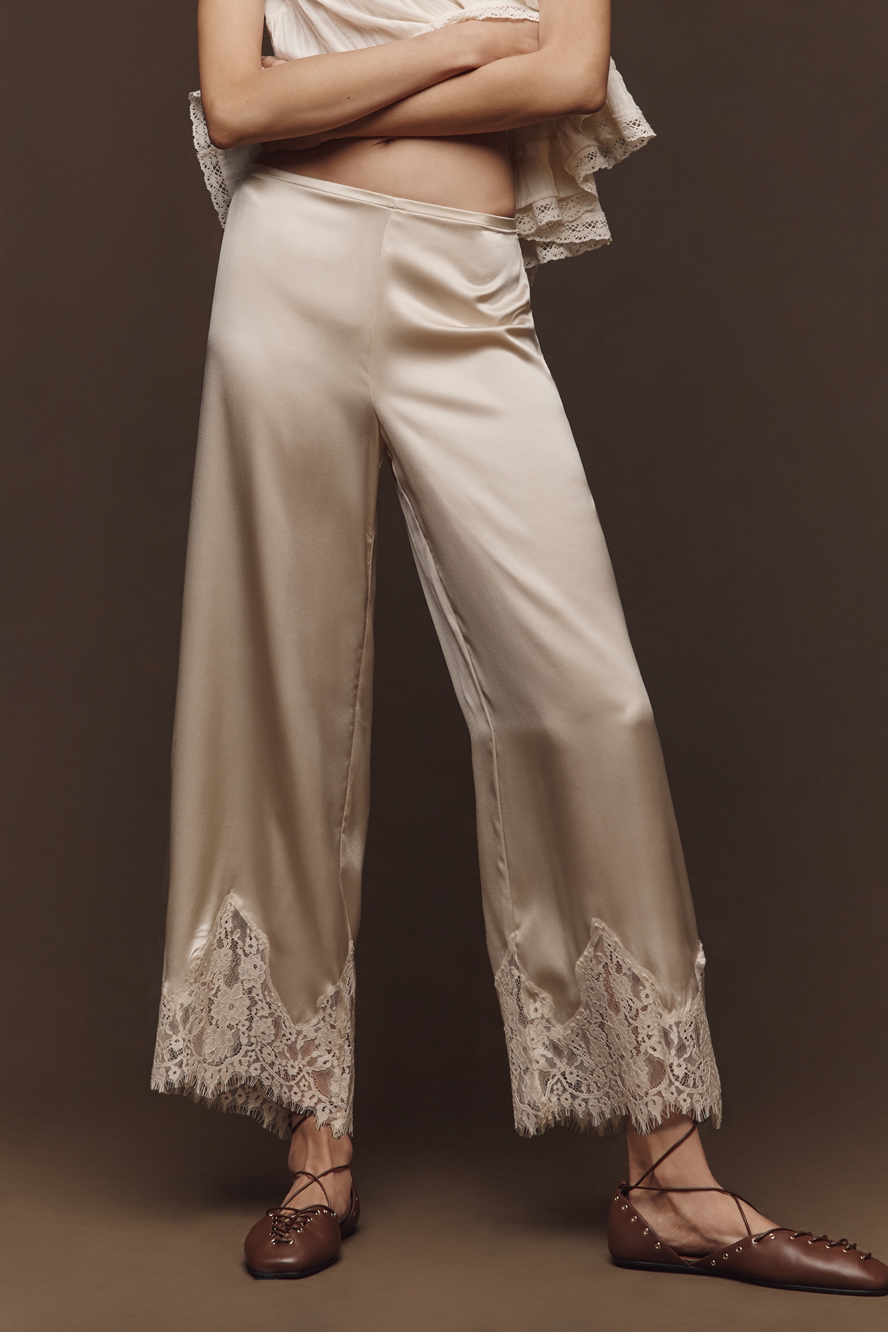 Reformation Carolina Silk Lace Pants