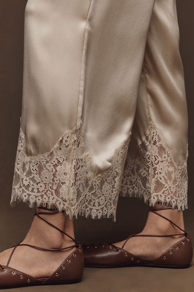 Reformation Carolina Silk Lace Pants #3