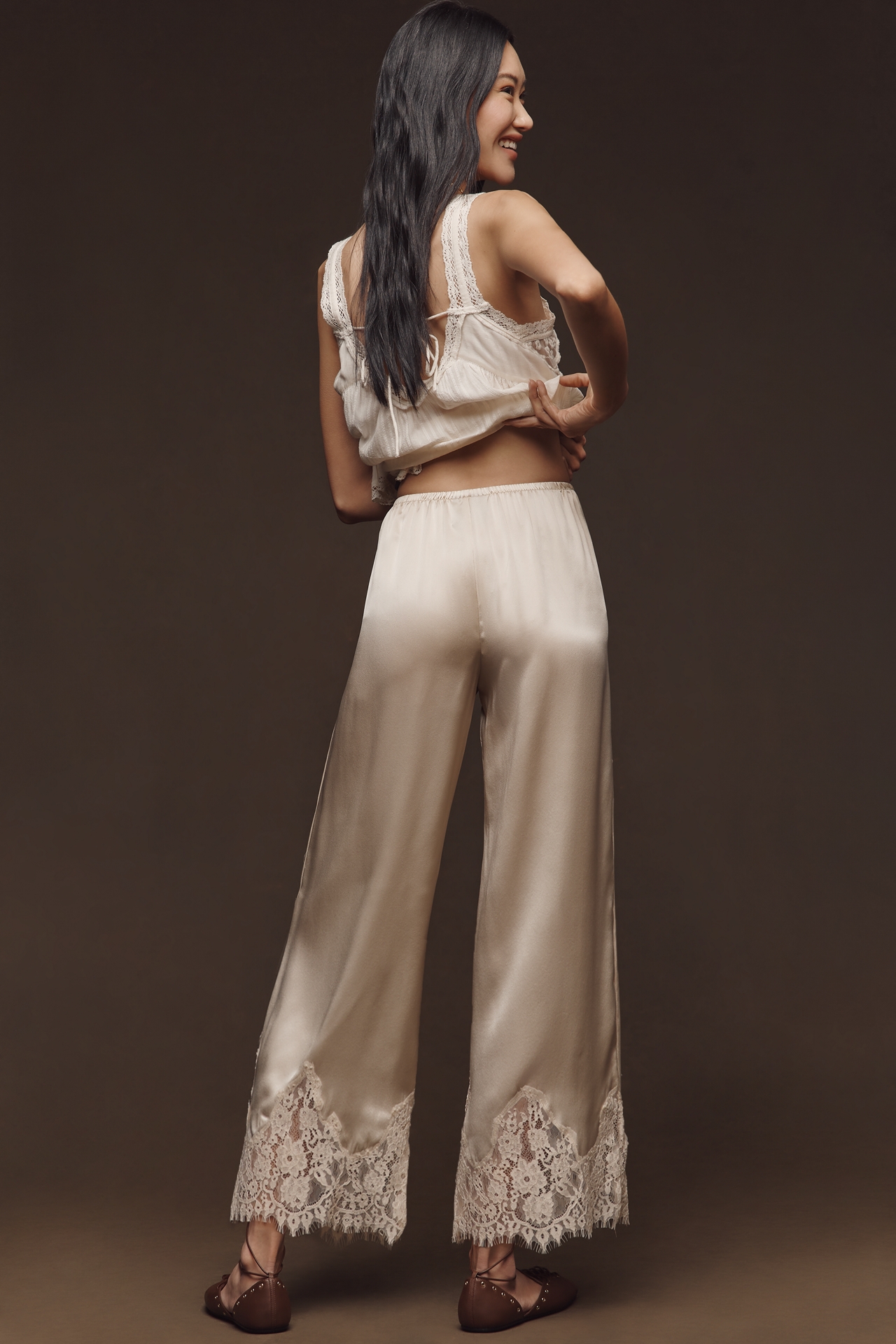 Reformation Carolina Silk Lace Pants