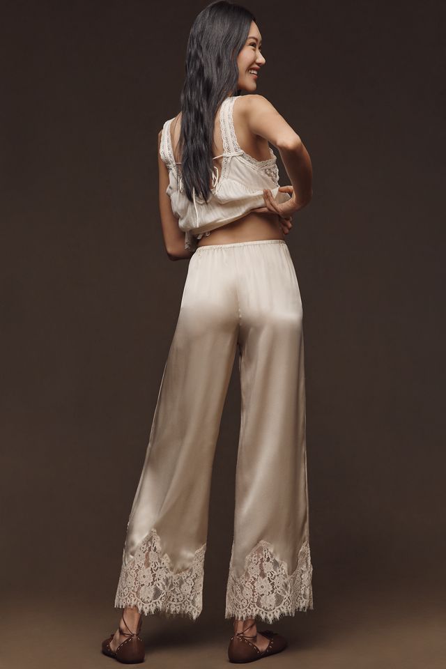 Reformation Carolina Silk Lace Pants #4