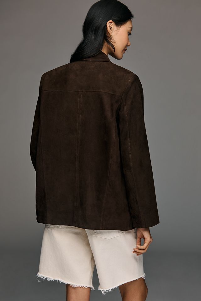 Reformation Veda Lincoln Suede Shirt Jacket #3