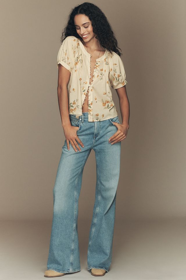 Reformation Calia Buttondown Short-Sleeve Top #2