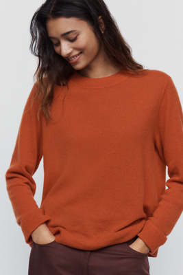 Reformation Cashmere Boyfriend Sweater In Red