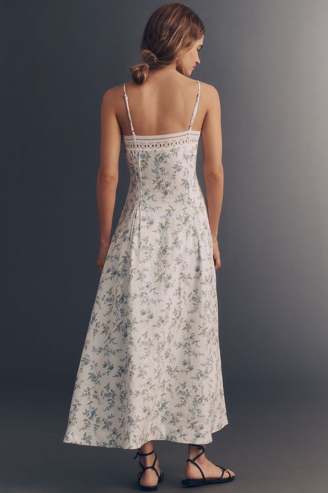Reformation Pomona Linen Midi Dress | Anthropologie