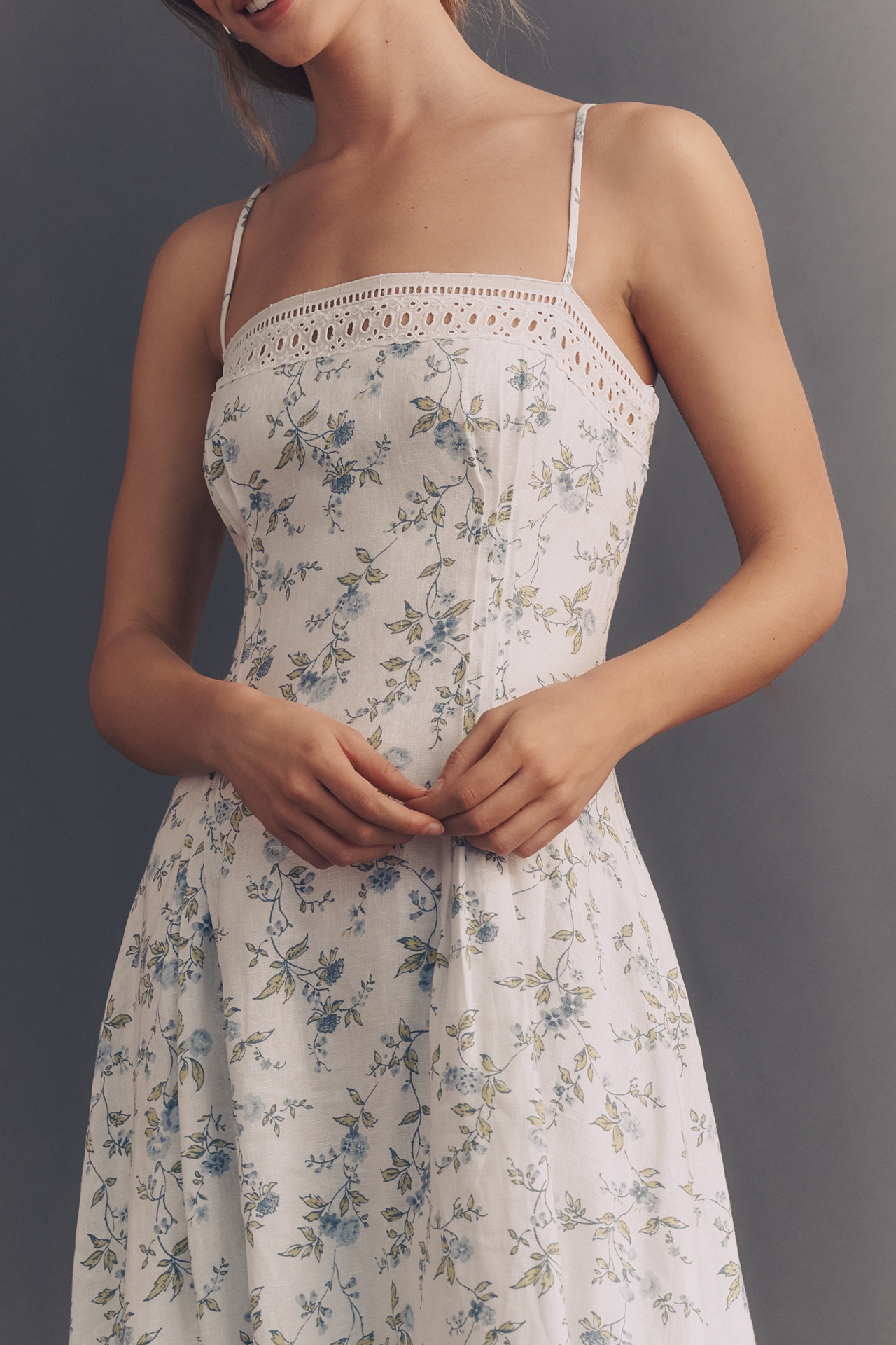 Reformation Pomona Linen Midi Dress