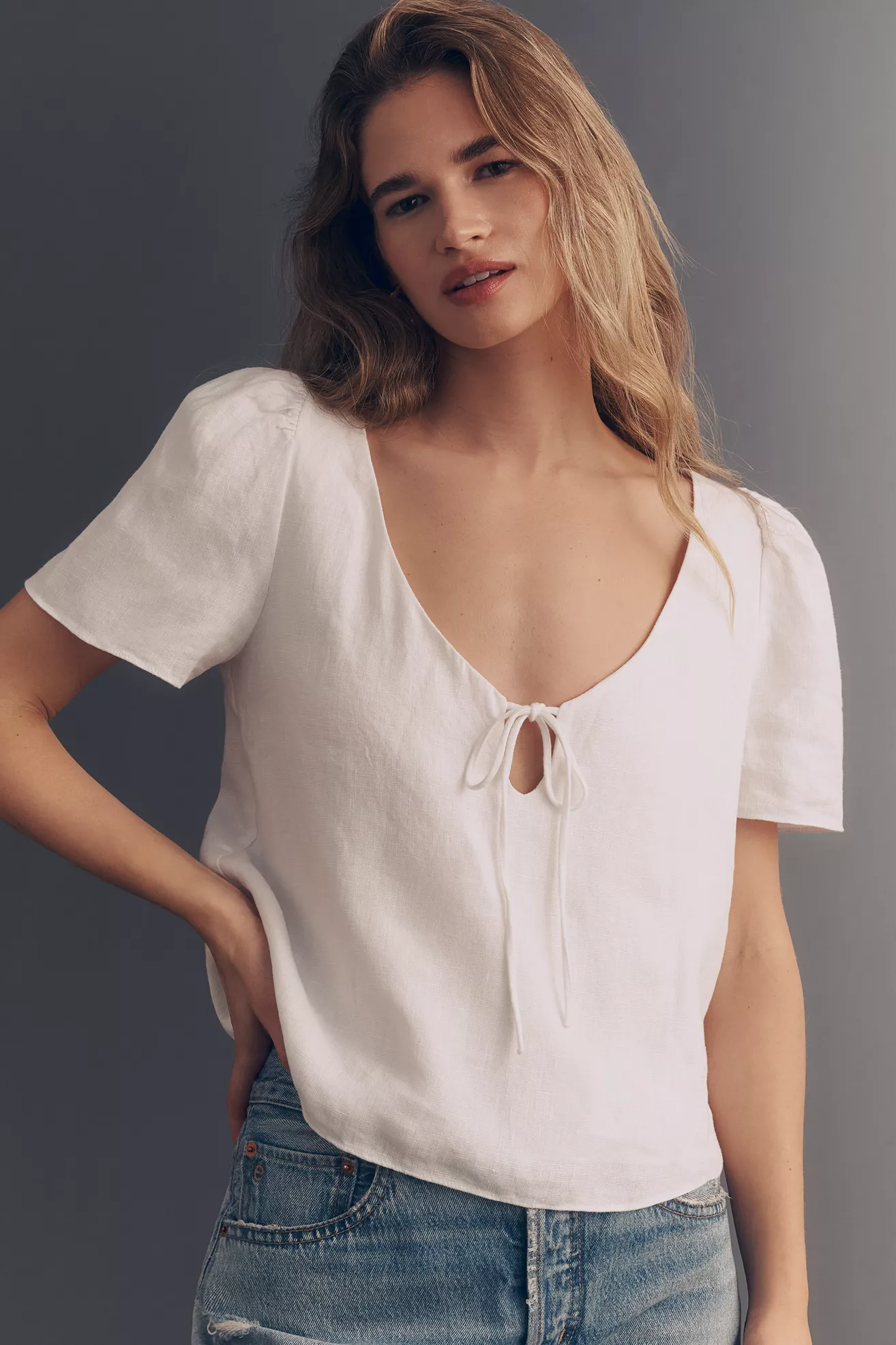 Reformation Mayla 100% Linen Top