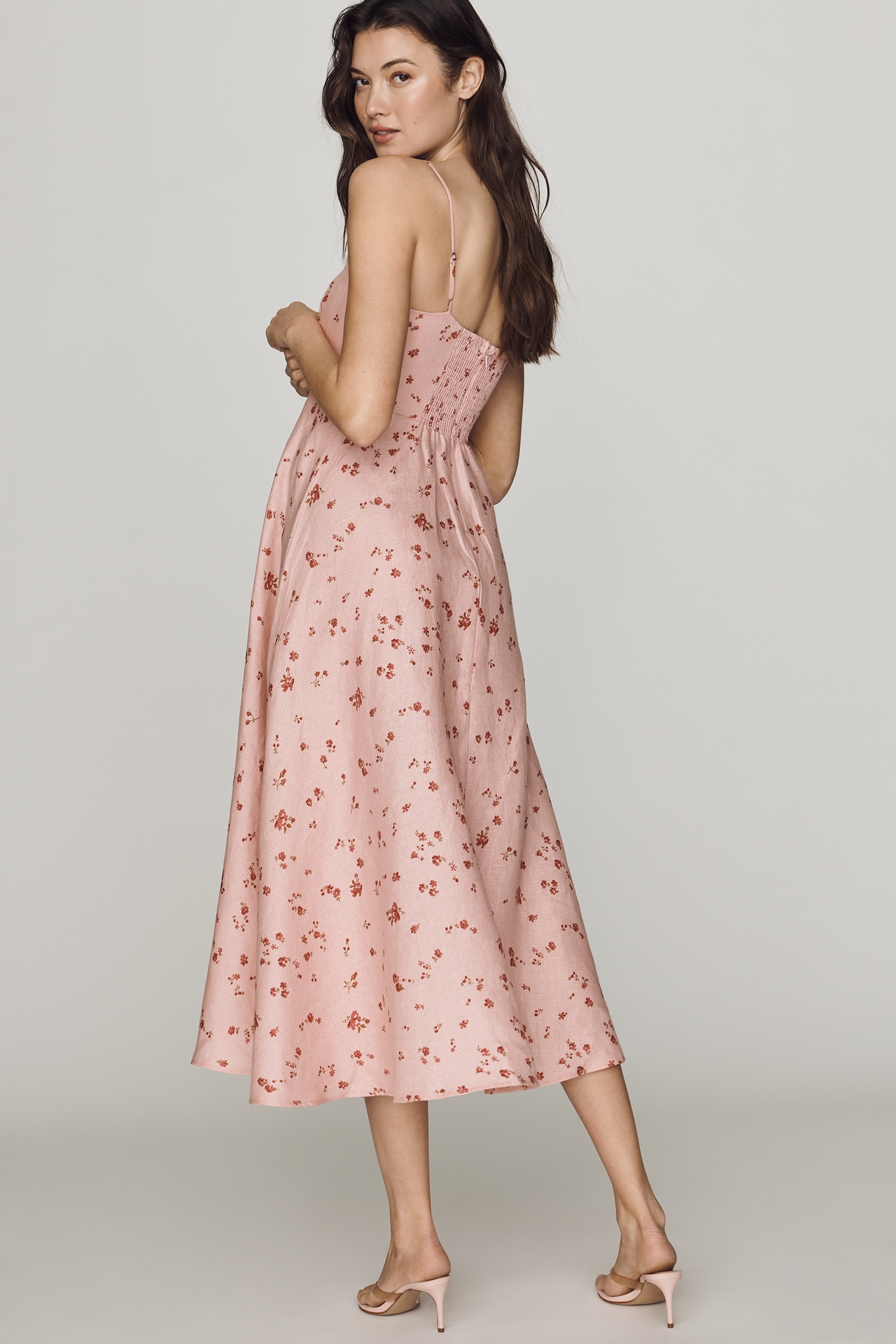 Reformation Monette Strapless Midi Dress