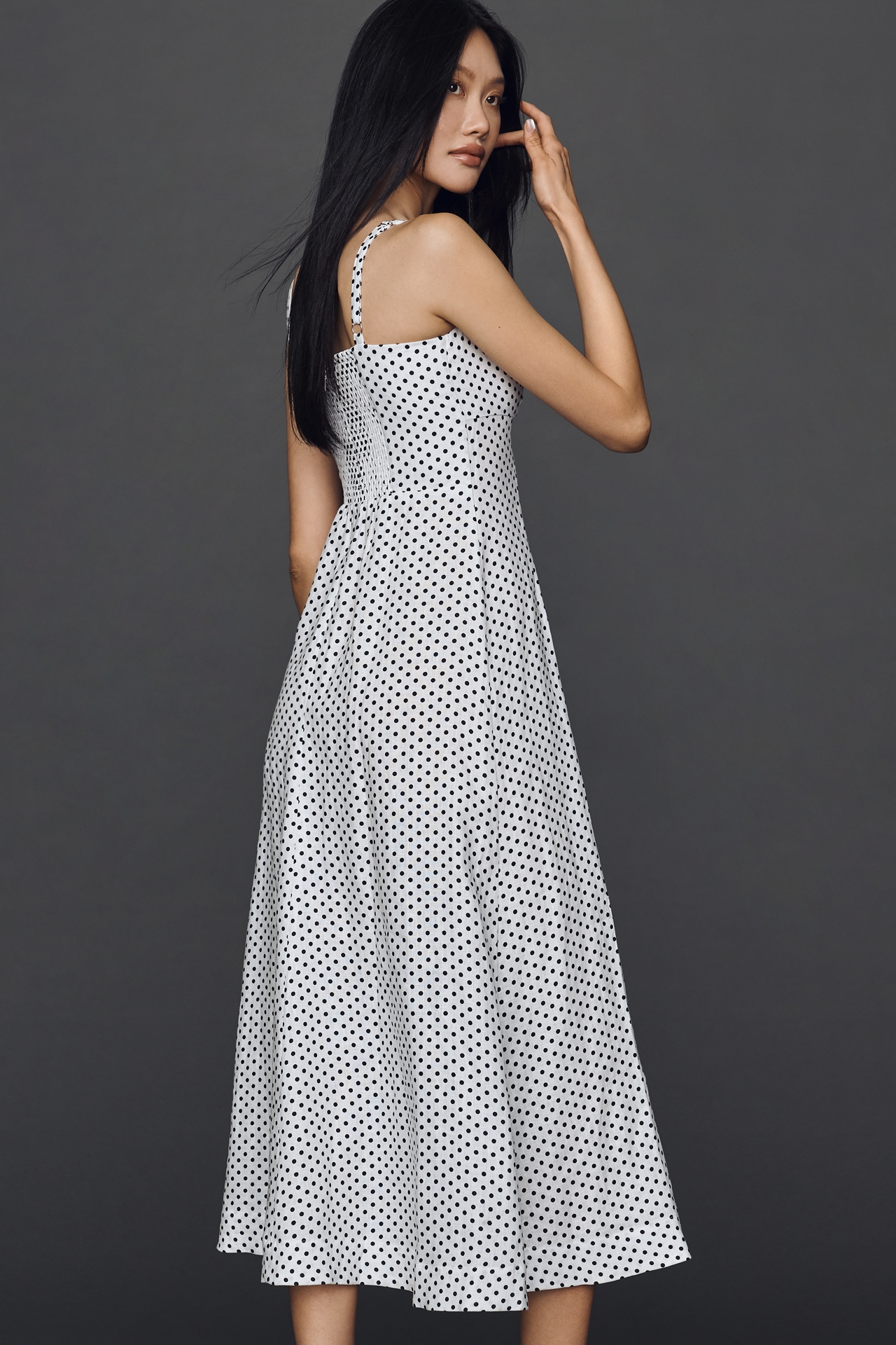 Reformation Sabine Linen Midi Dress