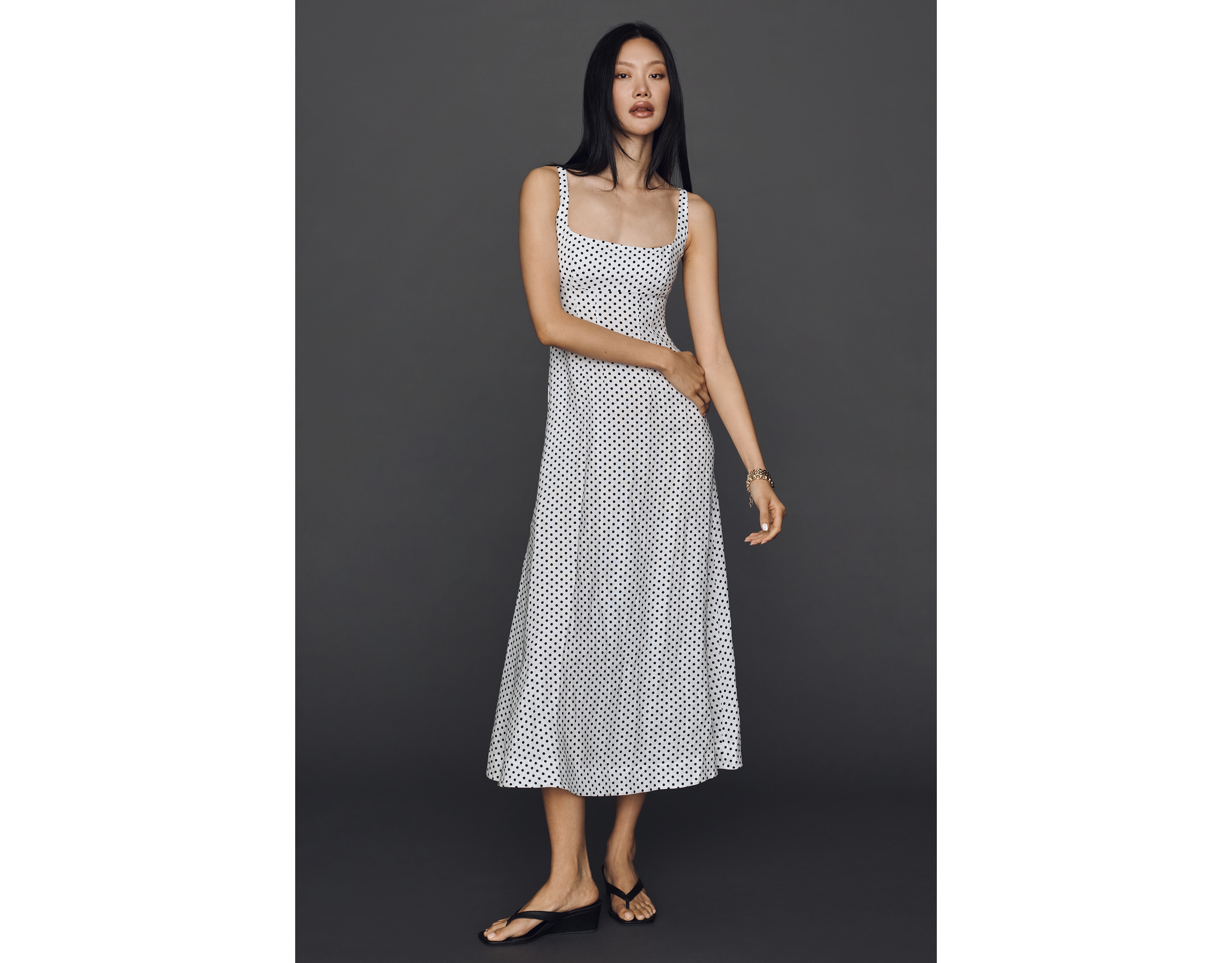 Reformation Sabine 100% Linen Midi Dress
