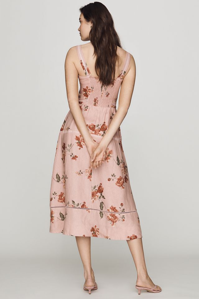 Reformation Everett Linen Midi Dress