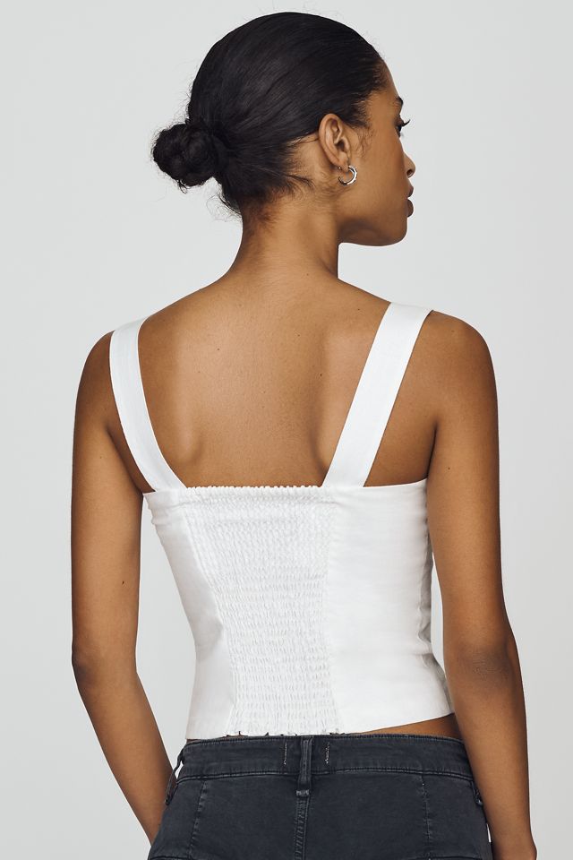 Reformation Darci 100% Linen Top #3