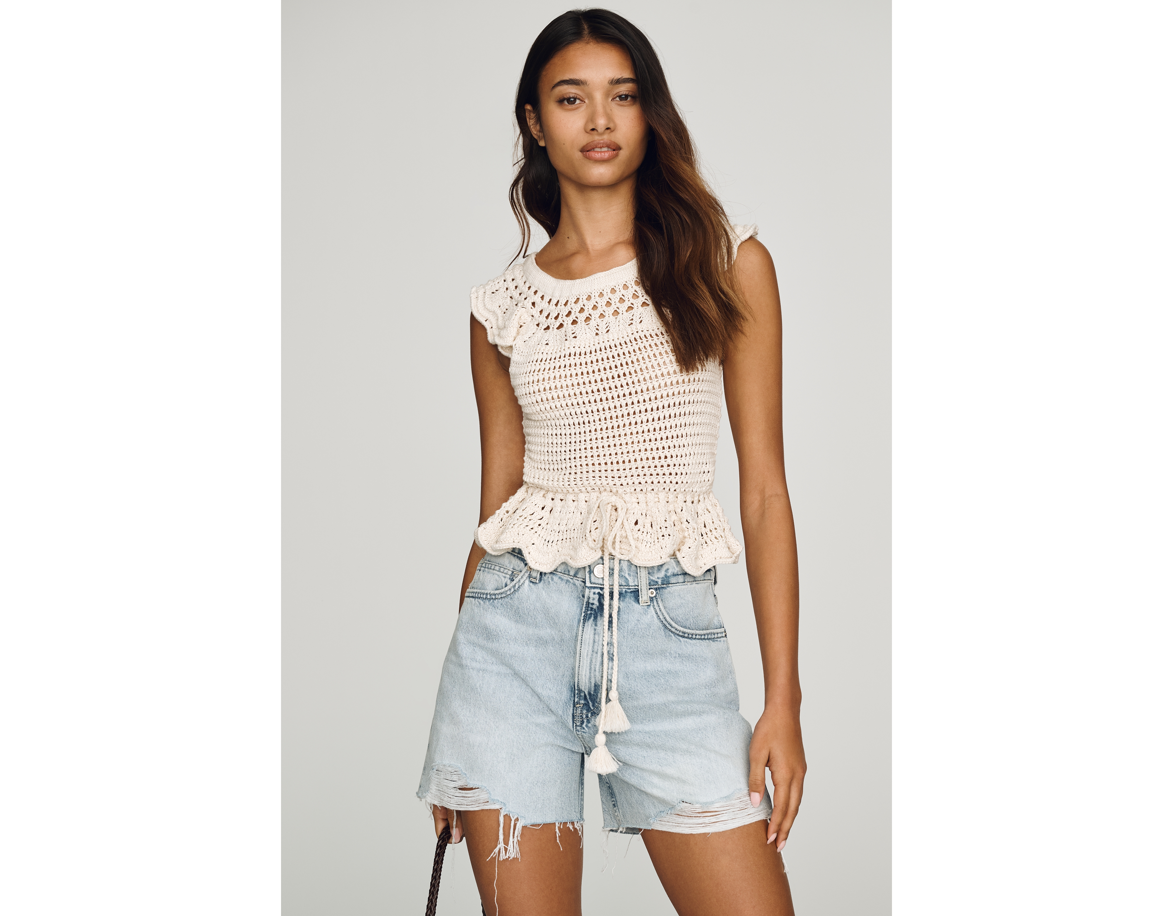 Reformation Saige High-Rise Denim Shorts