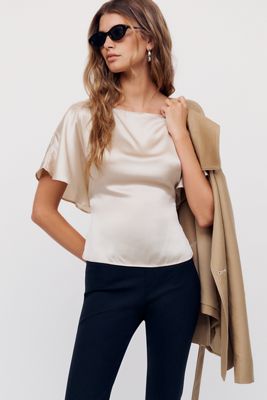 Reformation Avery 100% Silk Top
