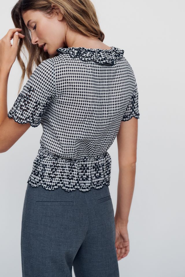Reformation Gabbie Embroidered Top #1
