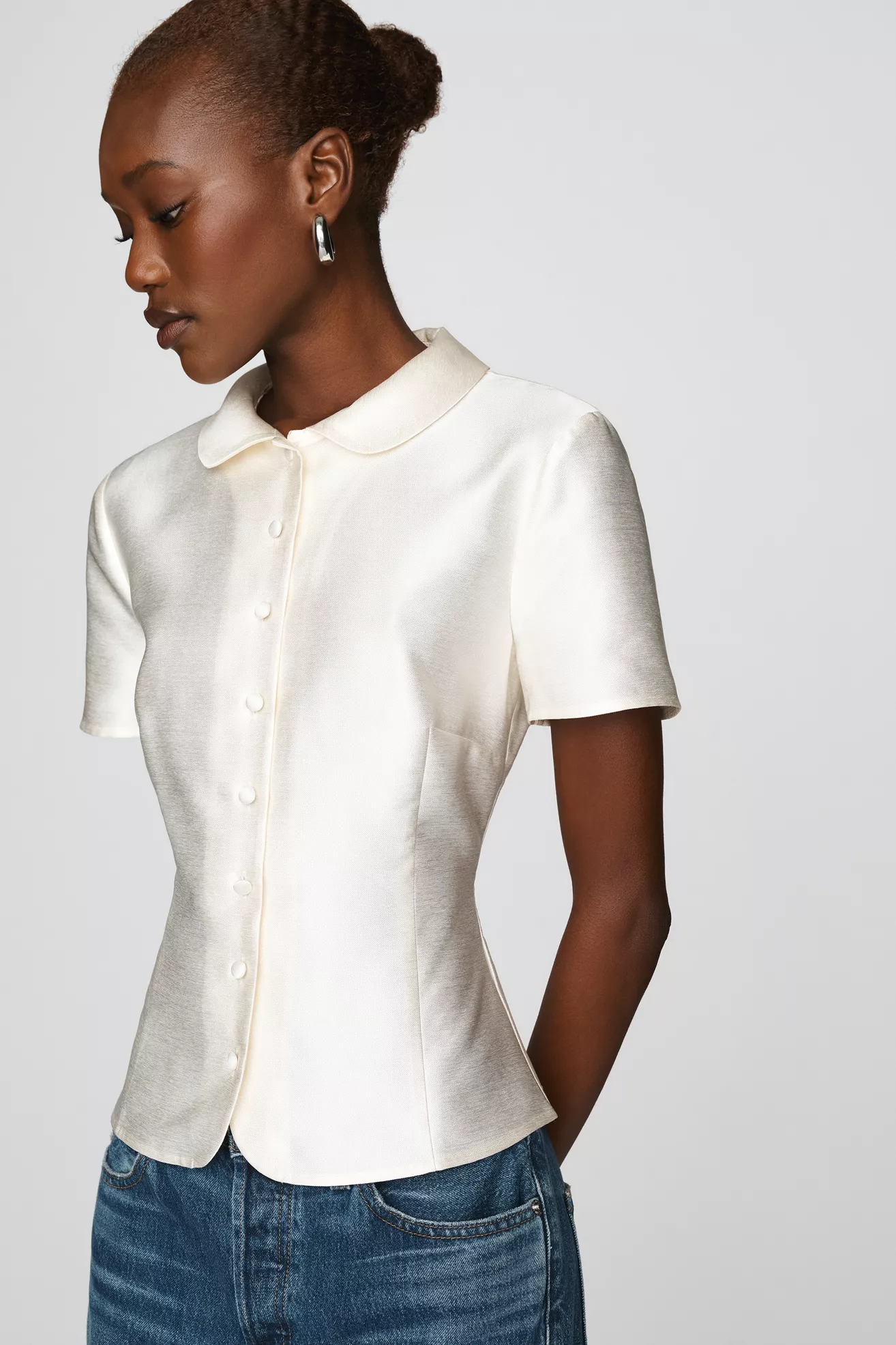 Reformation Haley-Kate Collared Top