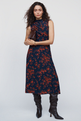 Reformation Marlette Midi Dress In Black