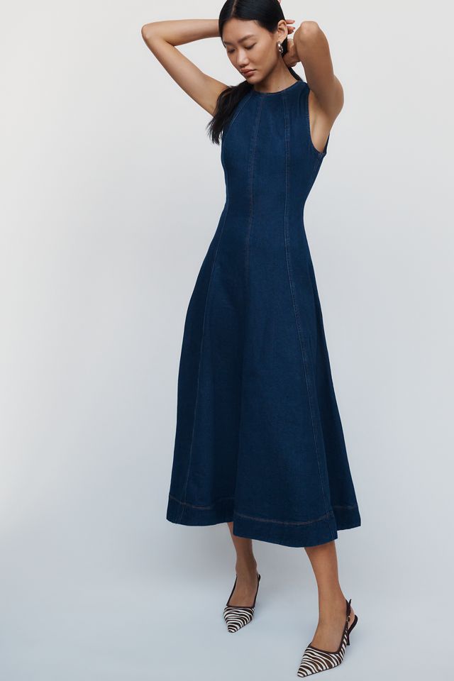Reformation Cecilia Denim Maxi Dress #2