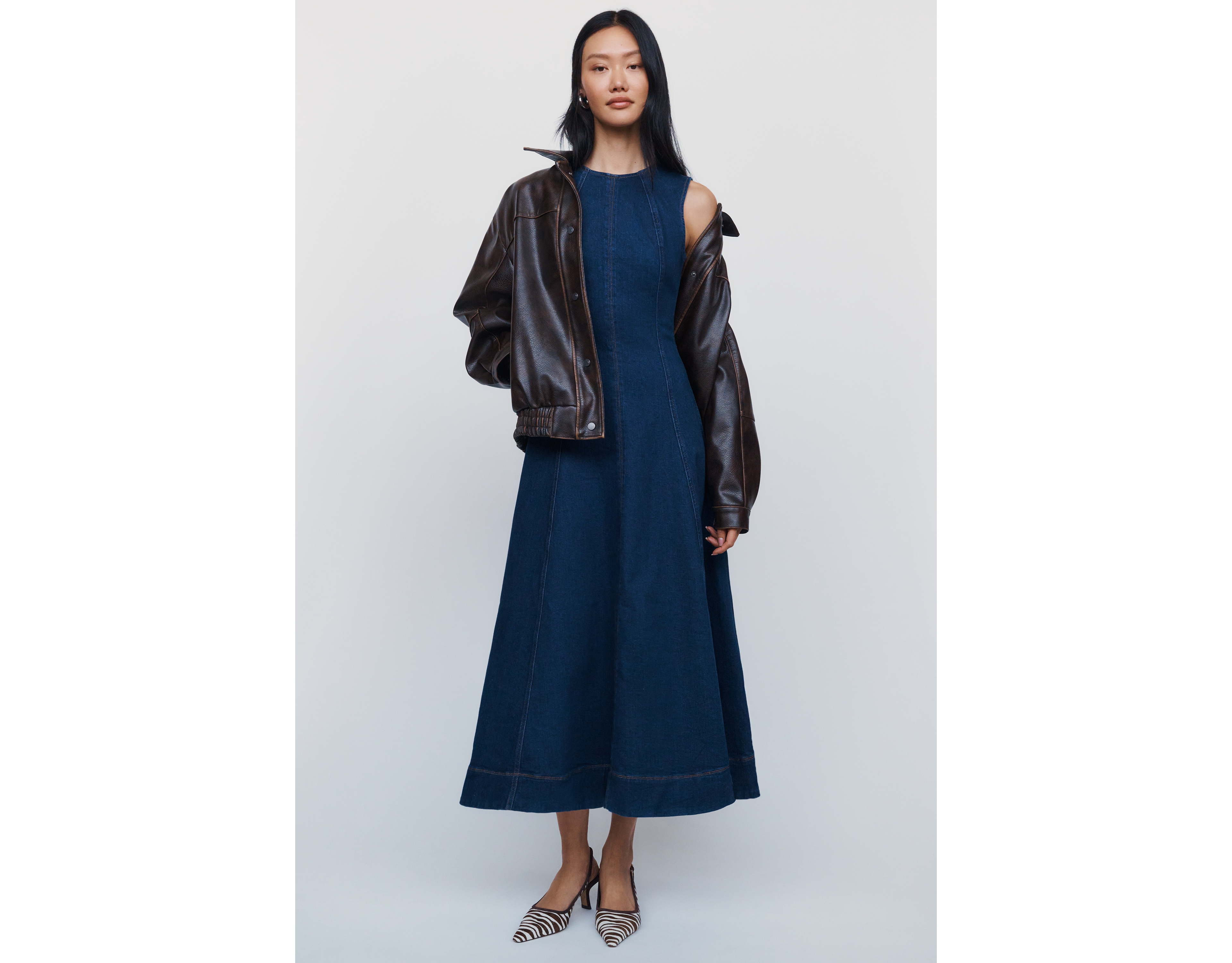 Reformation Cecilia Denim Maxi Dress