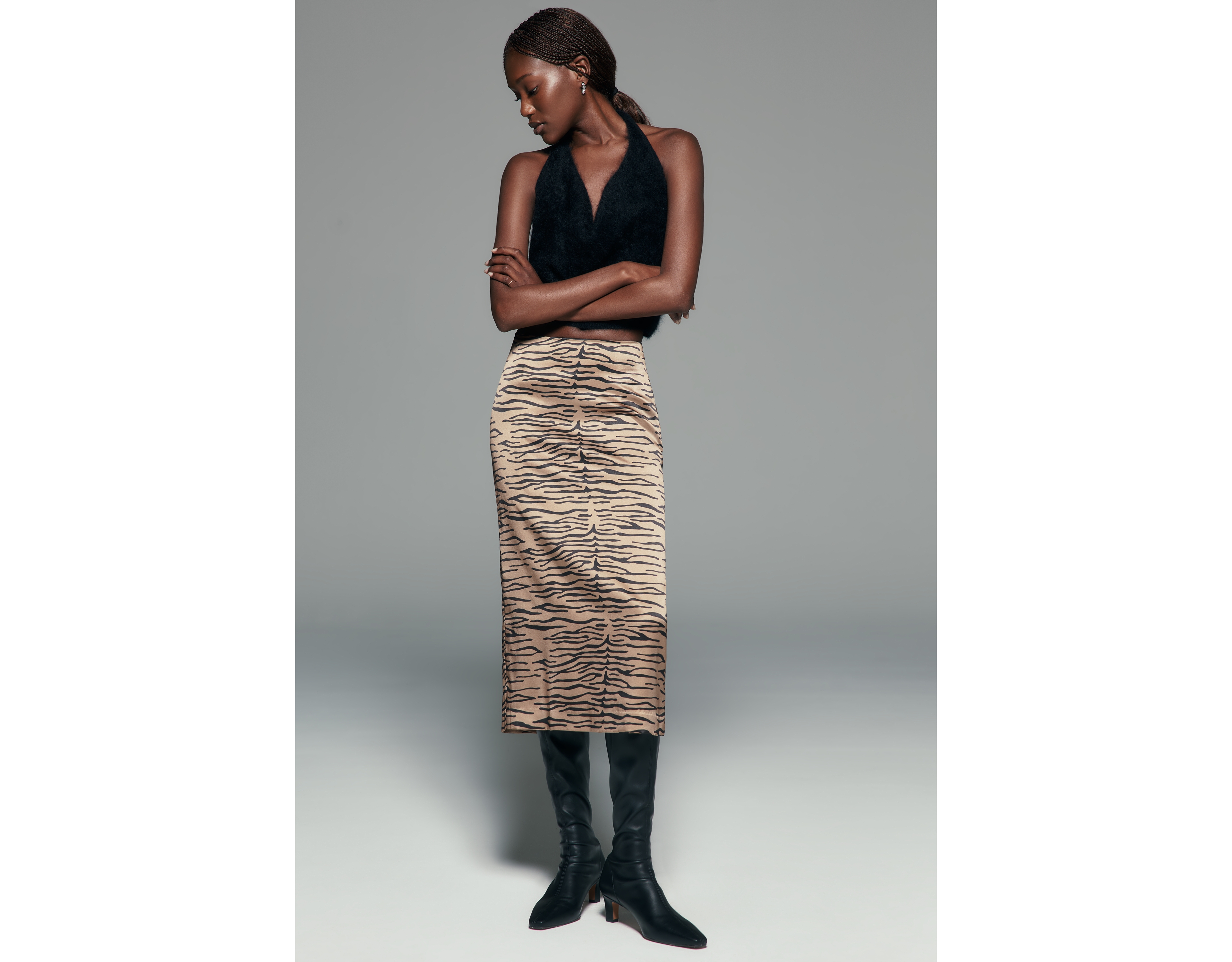 Reformation Helen 100% Silk Midi Skirt